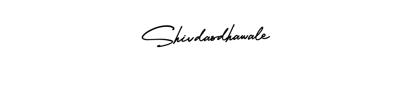 The best way (AmerikaSignatureDemo-Regular) to make a short signature is to pick only two or three words in your name. The name Shivdasdhawale include a total of six letters. For converting this name. Shivdasdhawale signature style 3 images and pictures png