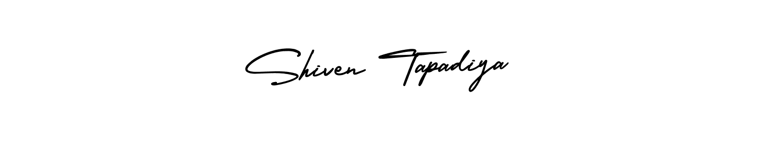 Design your own signature with our free online signature maker. With this signature software, you can create a handwritten (AmerikaSignatureDemo-Regular) signature for name Shiven Tapadiya. Shiven Tapadiya signature style 3 images and pictures png