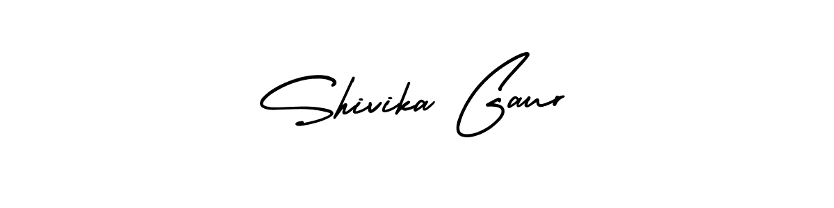 The best way (AmerikaSignatureDemo-Regular) to make a short signature is to pick only two or three words in your name. The name Shivika Gaur include a total of six letters. For converting this name. Shivika Gaur signature style 3 images and pictures png