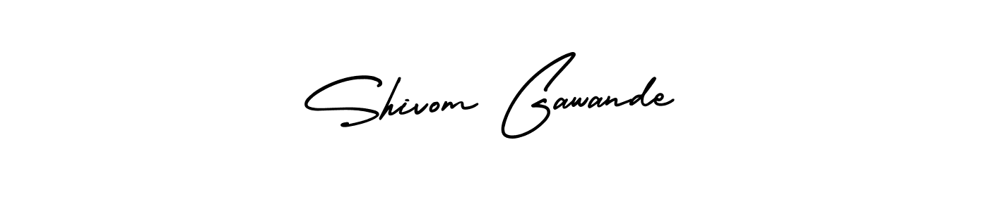 Create a beautiful signature design for name Shivom Gawande. With this signature (AmerikaSignatureDemo-Regular) fonts, you can make a handwritten signature for free. Shivom Gawande signature style 3 images and pictures png