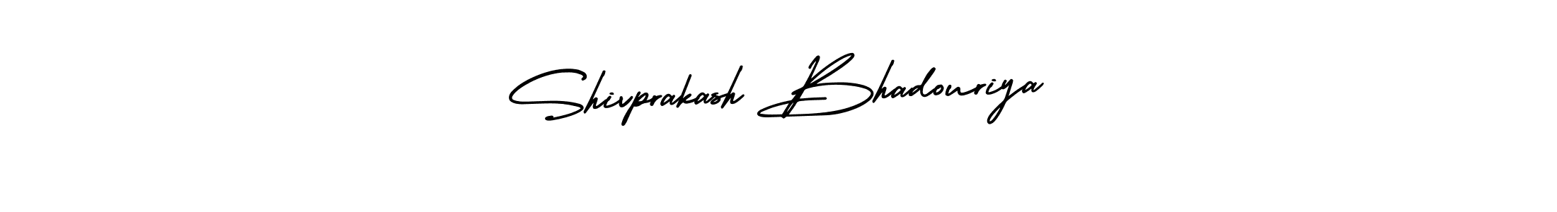 This is the best signature style for the Shivprakash Bhadouriya name. Also you like these signature font (AmerikaSignatureDemo-Regular). Mix name signature. Shivprakash Bhadouriya signature style 3 images and pictures png