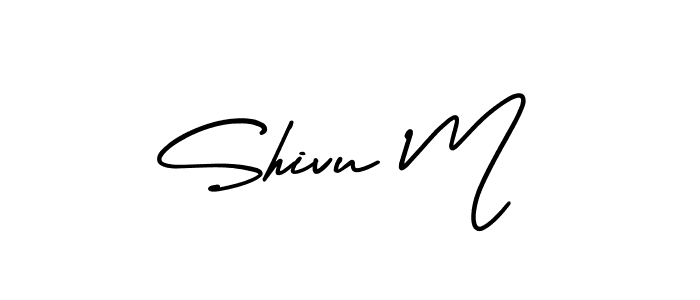 Make a beautiful signature design for name Shivu M. Use this online signature maker to create a handwritten signature for free. Shivu M signature style 3 images and pictures png