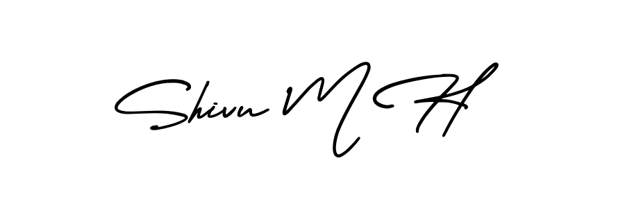 Make a beautiful signature design for name Shivu M H. With this signature (AmerikaSignatureDemo-Regular) style, you can create a handwritten signature for free. Shivu M H signature style 3 images and pictures png