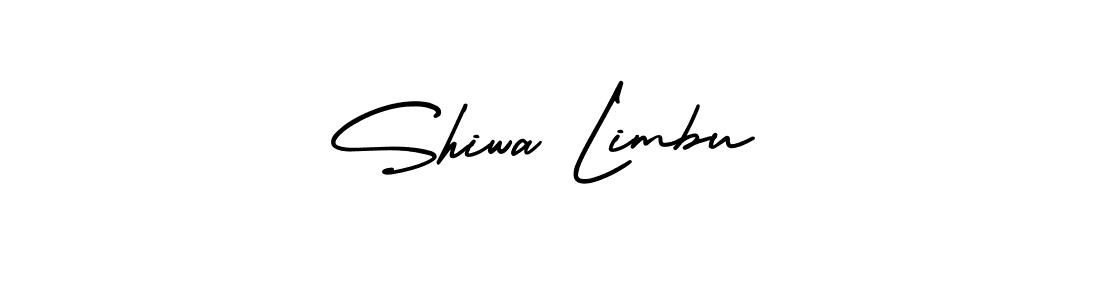 You should practise on your own different ways (AmerikaSignatureDemo-Regular) to write your name (Shiwa Limbu) in signature. don't let someone else do it for you. Shiwa Limbu signature style 3 images and pictures png