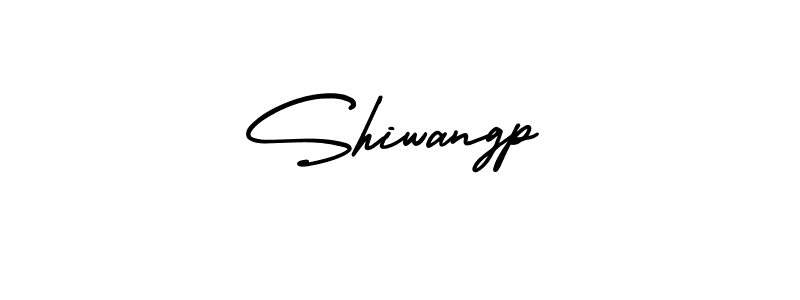 You should practise on your own different ways (AmerikaSignatureDemo-Regular) to write your name (Shiwangp) in signature. don't let someone else do it for you. Shiwangp signature style 3 images and pictures png