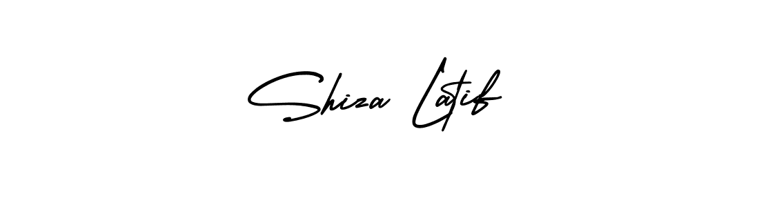 Make a beautiful signature design for name Shiza Latif. With this signature (AmerikaSignatureDemo-Regular) style, you can create a handwritten signature for free. Shiza Latif signature style 3 images and pictures png