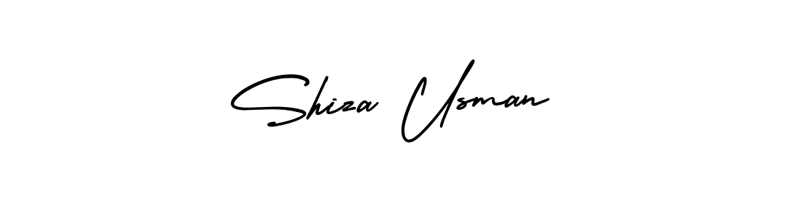 The best way (AmerikaSignatureDemo-Regular) to make a short signature is to pick only two or three words in your name. The name Shiza Usman include a total of six letters. For converting this name. Shiza Usman signature style 3 images and pictures png