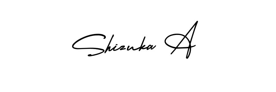 Make a beautiful signature design for name Shizuka A. With this signature (AmerikaSignatureDemo-Regular) style, you can create a handwritten signature for free. Shizuka A signature style 3 images and pictures png