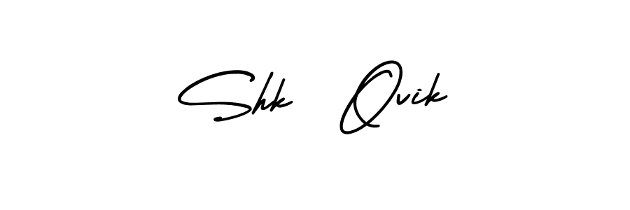 Once you've used our free online signature maker to create your best signature AmerikaSignatureDemo-Regular style, it's time to enjoy all of the benefits that Shk  Ovik name signing documents. Shk  Ovik signature style 3 images and pictures png