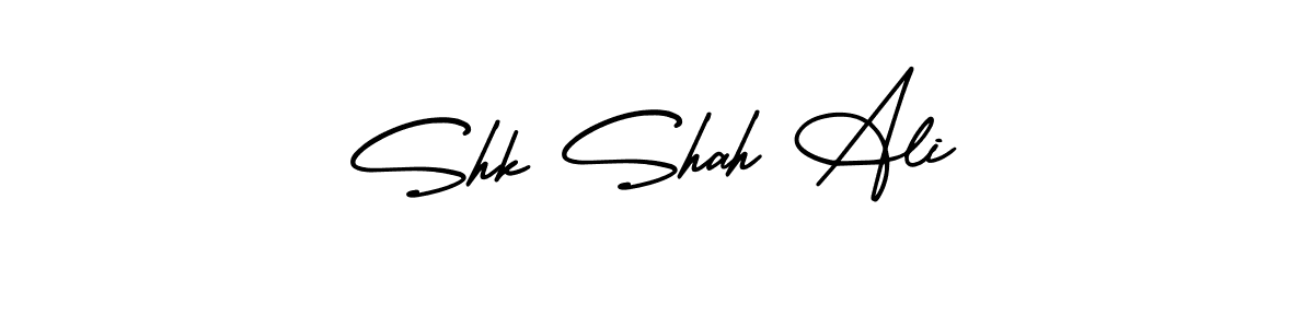 Shk Shah Ali stylish signature style. Best Handwritten Sign (AmerikaSignatureDemo-Regular) for my name. Handwritten Signature Collection Ideas for my name Shk Shah Ali. Shk Shah Ali signature style 3 images and pictures png