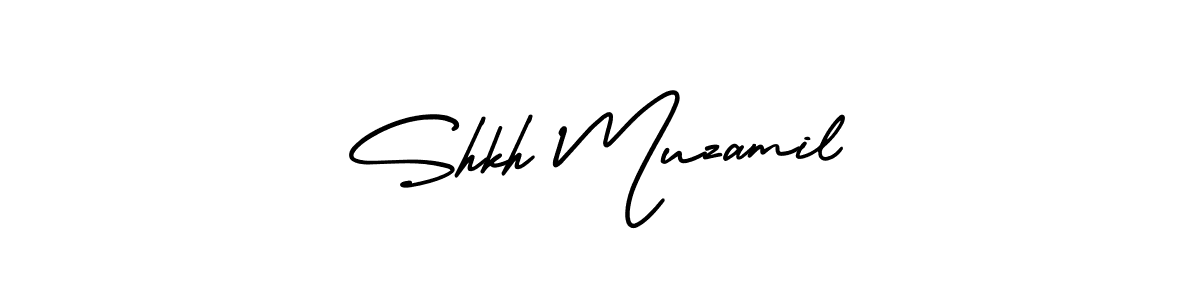 How to make Shkh Muzamil signature? AmerikaSignatureDemo-Regular is a professional autograph style. Create handwritten signature for Shkh Muzamil name. Shkh Muzamil signature style 3 images and pictures png