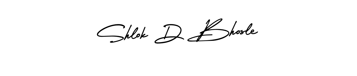 It looks lik you need a new signature style for name Shlok D Bhosle. Design unique handwritten (AmerikaSignatureDemo-Regular) signature with our free signature maker in just a few clicks. Shlok D Bhosle signature style 3 images and pictures png