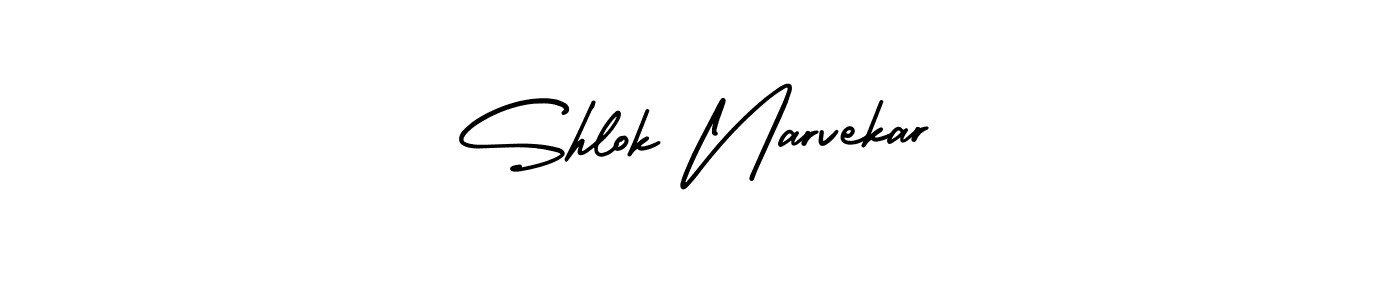 This is the best signature style for the Shlok Narvekar name. Also you like these signature font (AmerikaSignatureDemo-Regular). Mix name signature. Shlok Narvekar signature style 3 images and pictures png