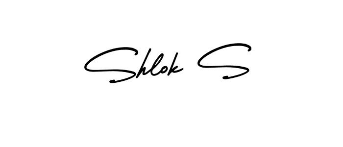 Also You can easily find your signature by using the search form. We will create Shlok S name handwritten signature images for you free of cost using AmerikaSignatureDemo-Regular sign style. Shlok S signature style 3 images and pictures png