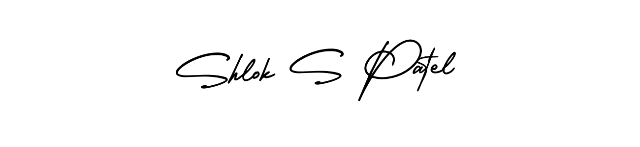 Best and Professional Signature Style for Shlok S Patel. AmerikaSignatureDemo-Regular Best Signature Style Collection. Shlok S Patel signature style 3 images and pictures png
