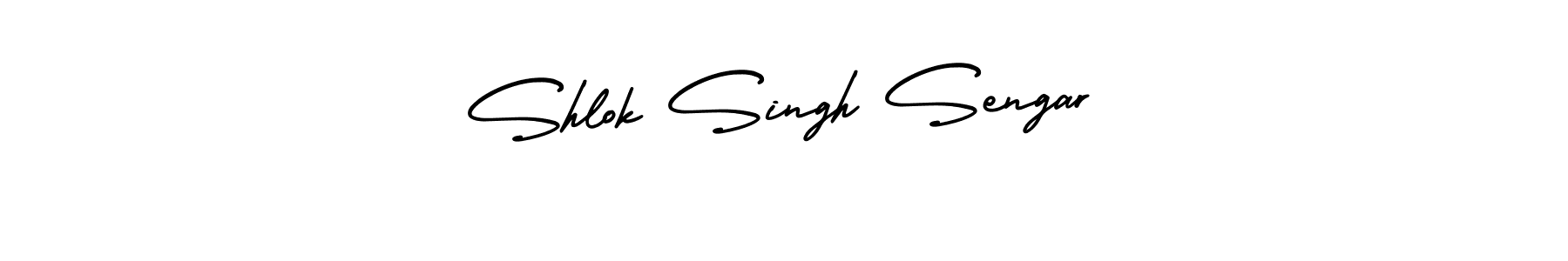 It looks lik you need a new signature style for name Shlok Singh Sengar. Design unique handwritten (AmerikaSignatureDemo-Regular) signature with our free signature maker in just a few clicks. Shlok Singh Sengar signature style 3 images and pictures png