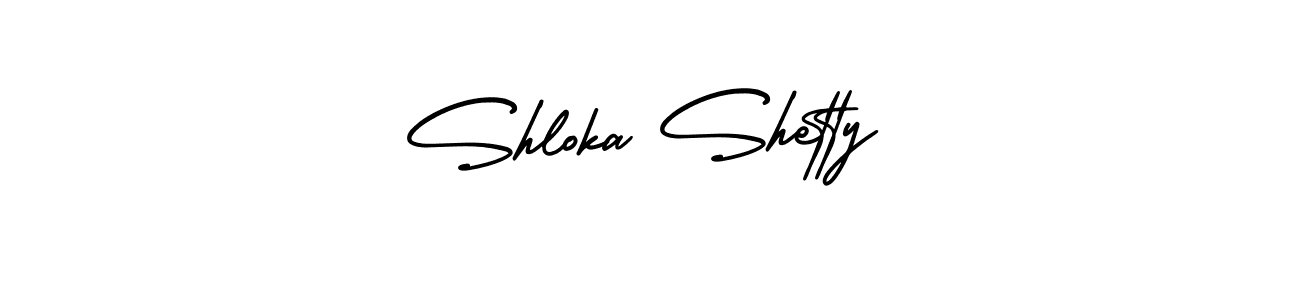 Make a beautiful signature design for name Shloka Shetty. With this signature (AmerikaSignatureDemo-Regular) style, you can create a handwritten signature for free. Shloka Shetty signature style 3 images and pictures png