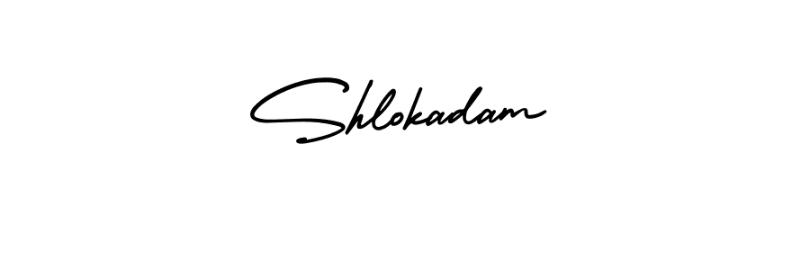 Create a beautiful signature design for name Shlokadam. With this signature (AmerikaSignatureDemo-Regular) fonts, you can make a handwritten signature for free. Shlokadam signature style 3 images and pictures png