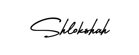 Style your name Shlokshah with confidence using AmerikaSignatureDemo-Regular signature design. Simple, elegant, and ready for immediate document use. Shlokshah signature style 3 images and pictures png