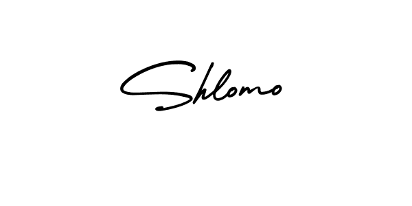 Shlomo stylish signature style. Best Handwritten Sign (AmerikaSignatureDemo-Regular) for my name. Handwritten Signature Collection Ideas for my name Shlomo. Shlomo signature style 3 images and pictures png