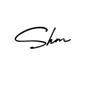 Design your own signature with our free online signature maker. With this signature software, you can create a handwritten (AmerikaSignatureDemo-Regular) signature for name Shm. Shm signature style 3 images and pictures png