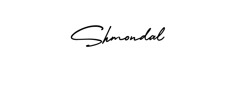 You should practise on your own different ways (AmerikaSignatureDemo-Regular) to write your name (Shmondal) in signature. don't let someone else do it for you. Shmondal signature style 3 images and pictures png