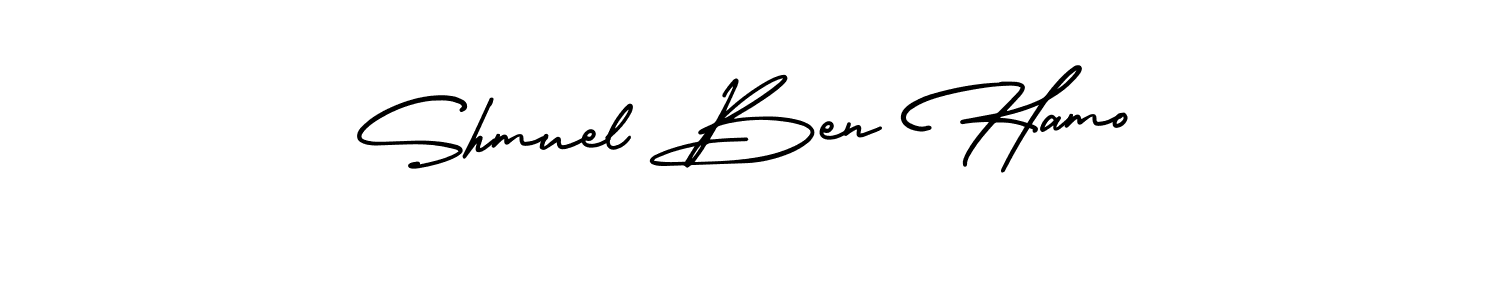 It looks lik you need a new signature style for name Shmuel Ben Hamo. Design unique handwritten (AmerikaSignatureDemo-Regular) signature with our free signature maker in just a few clicks. Shmuel Ben Hamo signature style 3 images and pictures png