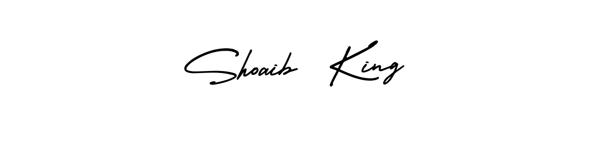 Shoaib  King stylish signature style. Best Handwritten Sign (AmerikaSignatureDemo-Regular) for my name. Handwritten Signature Collection Ideas for my name Shoaib  King. Shoaib  King signature style 3 images and pictures png