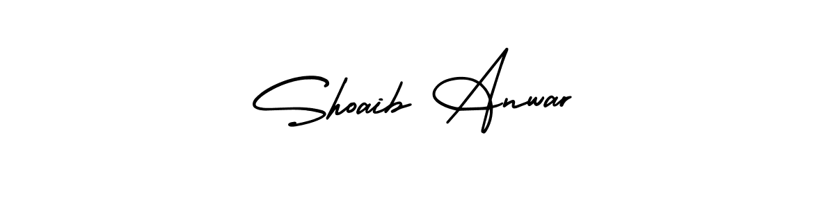 Shoaib Anwar stylish signature style. Best Handwritten Sign (AmerikaSignatureDemo-Regular) for my name. Handwritten Signature Collection Ideas for my name Shoaib Anwar. Shoaib Anwar signature style 3 images and pictures png