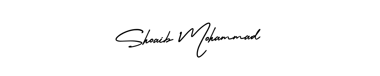 Shoaib Mohammad stylish signature style. Best Handwritten Sign (AmerikaSignatureDemo-Regular) for my name. Handwritten Signature Collection Ideas for my name Shoaib Mohammad. Shoaib Mohammad signature style 3 images and pictures png