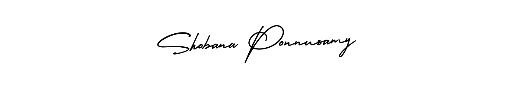 Use a signature maker to create a handwritten signature online. With this signature software, you can design (AmerikaSignatureDemo-Regular) your own signature for name Shobana Ponnusamy. Shobana Ponnusamy signature style 3 images and pictures png