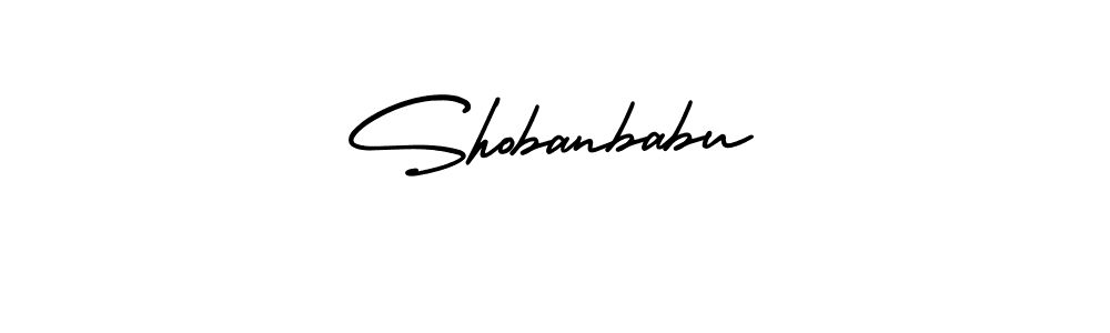 Make a beautiful signature design for name Shobanbabu. With this signature (AmerikaSignatureDemo-Regular) style, you can create a handwritten signature for free. Shobanbabu signature style 3 images and pictures png