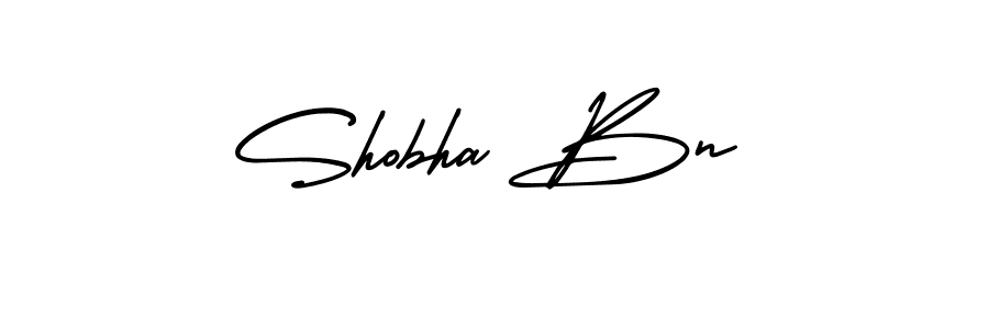 Make a beautiful signature design for name Shobha Bn. With this signature (AmerikaSignatureDemo-Regular) style, you can create a handwritten signature for free. Shobha Bn signature style 3 images and pictures png