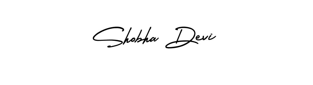 The best way (AmerikaSignatureDemo-Regular) to make a short signature is to pick only two or three words in your name. The name Shobha Devi include a total of six letters. For converting this name. Shobha Devi signature style 3 images and pictures png