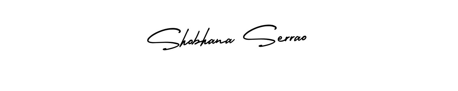 AmerikaSignatureDemo-Regular is a professional signature style that is perfect for those who want to add a touch of class to their signature. It is also a great choice for those who want to make their signature more unique. Get Shobhana Serrao name to fancy signature for free. Shobhana Serrao signature style 3 images and pictures png