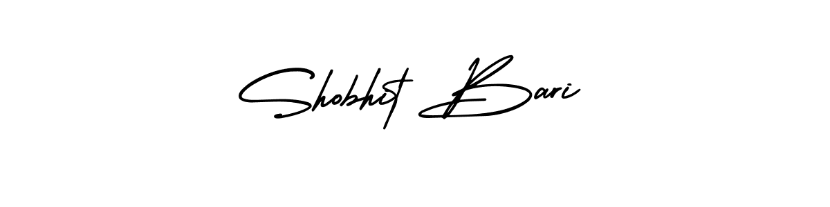 This is the best signature style for the Shobhit Bari name. Also you like these signature font (AmerikaSignatureDemo-Regular). Mix name signature. Shobhit Bari signature style 3 images and pictures png