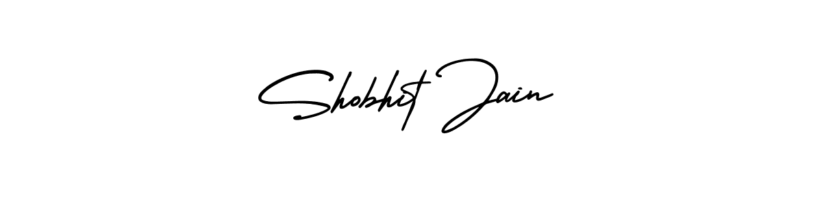 This is the best signature style for the Shobhit Jain name. Also you like these signature font (AmerikaSignatureDemo-Regular). Mix name signature. Shobhit Jain signature style 3 images and pictures png
