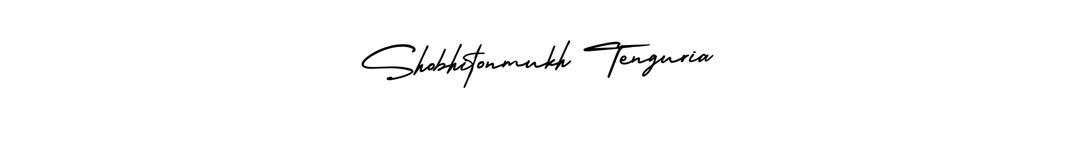 Also You can easily find your signature by using the search form. We will create Shobhitonmukh Tenguria name handwritten signature images for you free of cost using AmerikaSignatureDemo-Regular sign style. Shobhitonmukh Tenguria signature style 3 images and pictures png