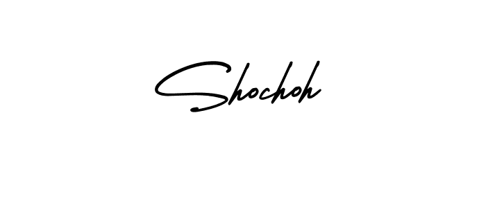 How to make Shochoh name signature. Use AmerikaSignatureDemo-Regular style for creating short signs online. This is the latest handwritten sign. Shochoh signature style 3 images and pictures png