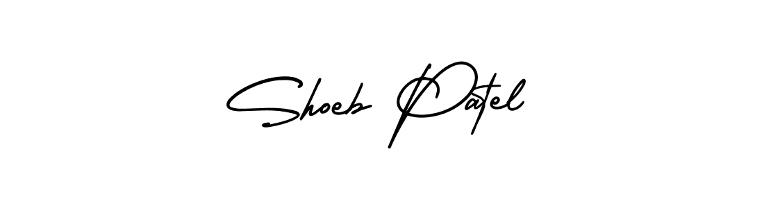 Create a beautiful signature design for name Shoeb Patel. With this signature (AmerikaSignatureDemo-Regular) fonts, you can make a handwritten signature for free. Shoeb Patel signature style 3 images and pictures png