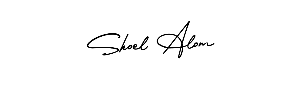 Use a signature maker to create a handwritten signature online. With this signature software, you can design (AmerikaSignatureDemo-Regular) your own signature for name Shoel Alom. Shoel Alom signature style 3 images and pictures png