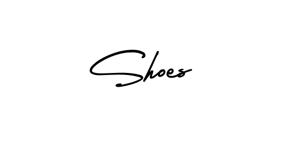 The best way (AmerikaSignatureDemo-Regular) to make a short signature is to pick only two or three words in your name. The name Shoes  include a total of six letters. For converting this name. Shoes  signature style 3 images and pictures png