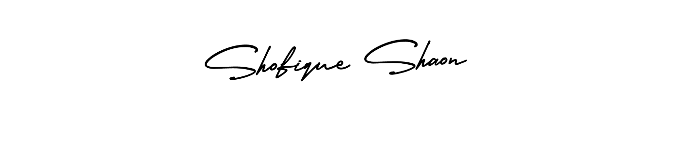 Also You can easily find your signature by using the search form. We will create Shofique Shaon name handwritten signature images for you free of cost using AmerikaSignatureDemo-Regular sign style. Shofique Shaon signature style 3 images and pictures png