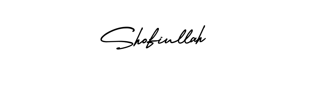 The best way (AmerikaSignatureDemo-Regular) to make a short signature is to pick only two or three words in your name. The name Shofiullah include a total of six letters. For converting this name. Shofiullah signature style 3 images and pictures png