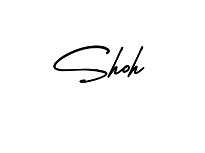 Shoh stylish signature style. Best Handwritten Sign (AmerikaSignatureDemo-Regular) for my name. Handwritten Signature Collection Ideas for my name Shoh. Shoh signature style 3 images and pictures png