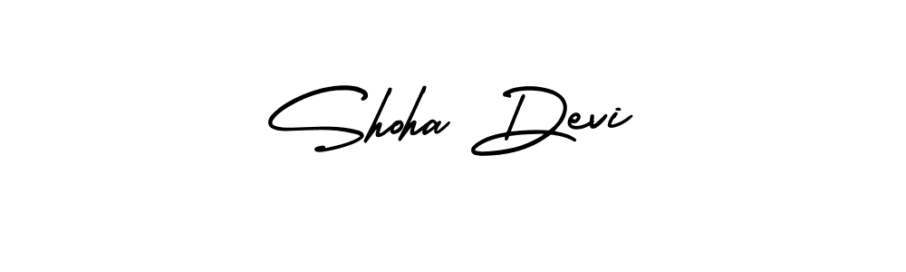 How to make Shoha Devi name signature. Use AmerikaSignatureDemo-Regular style for creating short signs online. This is the latest handwritten sign. Shoha Devi signature style 3 images and pictures png