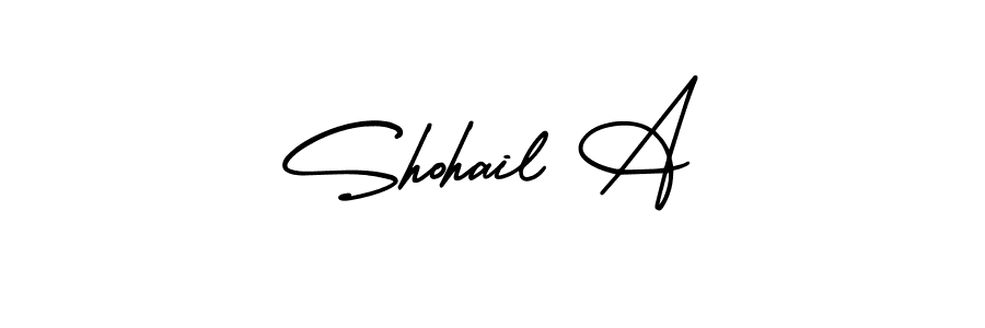 Similarly AmerikaSignatureDemo-Regular is the best handwritten signature design. Signature creator online .You can use it as an online autograph creator for name Shohail A. Shohail A signature style 3 images and pictures png