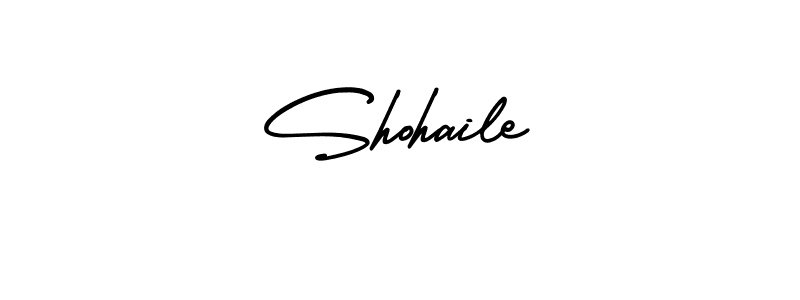 How to make Shohaile name signature. Use AmerikaSignatureDemo-Regular style for creating short signs online. This is the latest handwritten sign. Shohaile signature style 3 images and pictures png