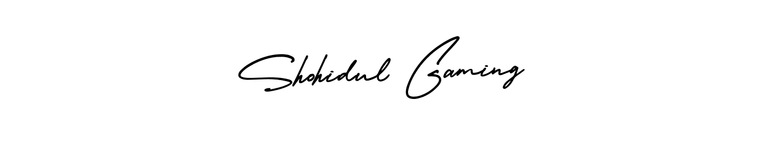 Use a signature maker to create a handwritten signature online. With this signature software, you can design (AmerikaSignatureDemo-Regular) your own signature for name Shohidul Gaming. Shohidul Gaming signature style 3 images and pictures png