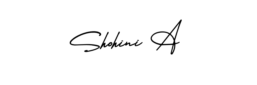 Design your own signature with our free online signature maker. With this signature software, you can create a handwritten (AmerikaSignatureDemo-Regular) signature for name Shohini A. Shohini A signature style 3 images and pictures png